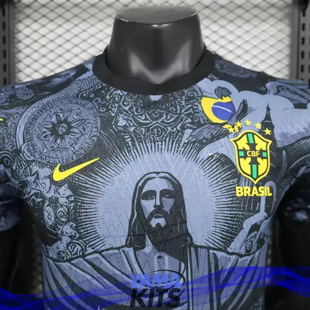 MAILLOT BRÉSIL CONCEPT GRIS « CHRIST RÉDEMPTEUR » 2024/2025 Version Player YamaKits Foot