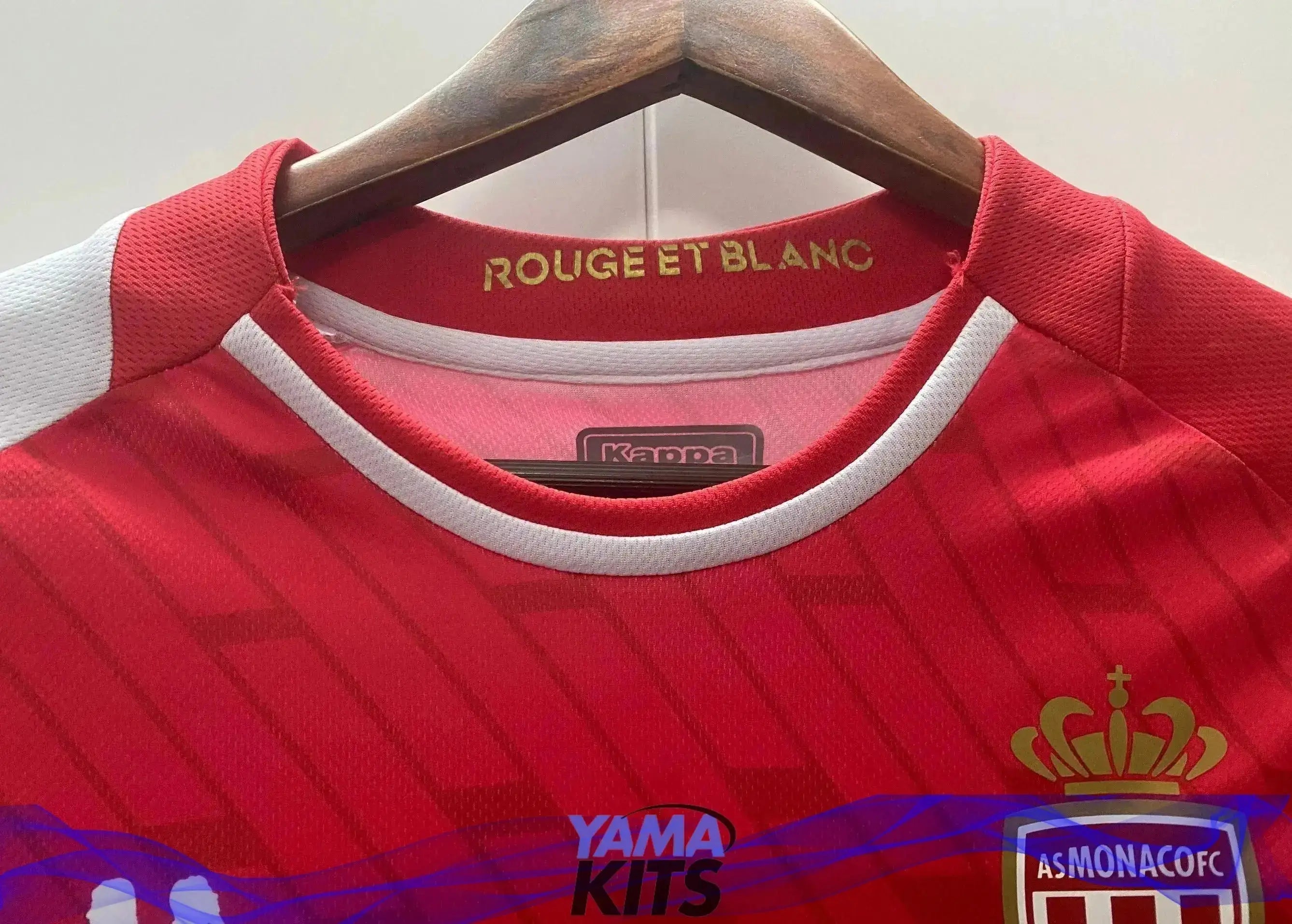Maillot AS Monaco Domicile "Rouge,Blanc" 2023/2024 YamaKits Foot