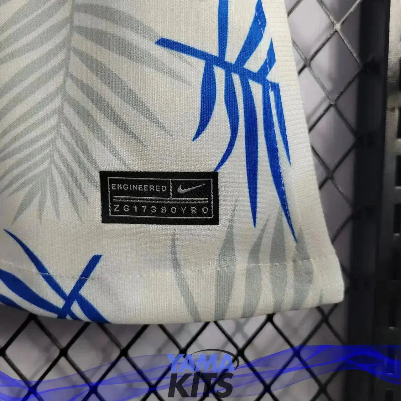 Maillot Femme du Brésil Concept « feuilles bleues » YamaKits Foot