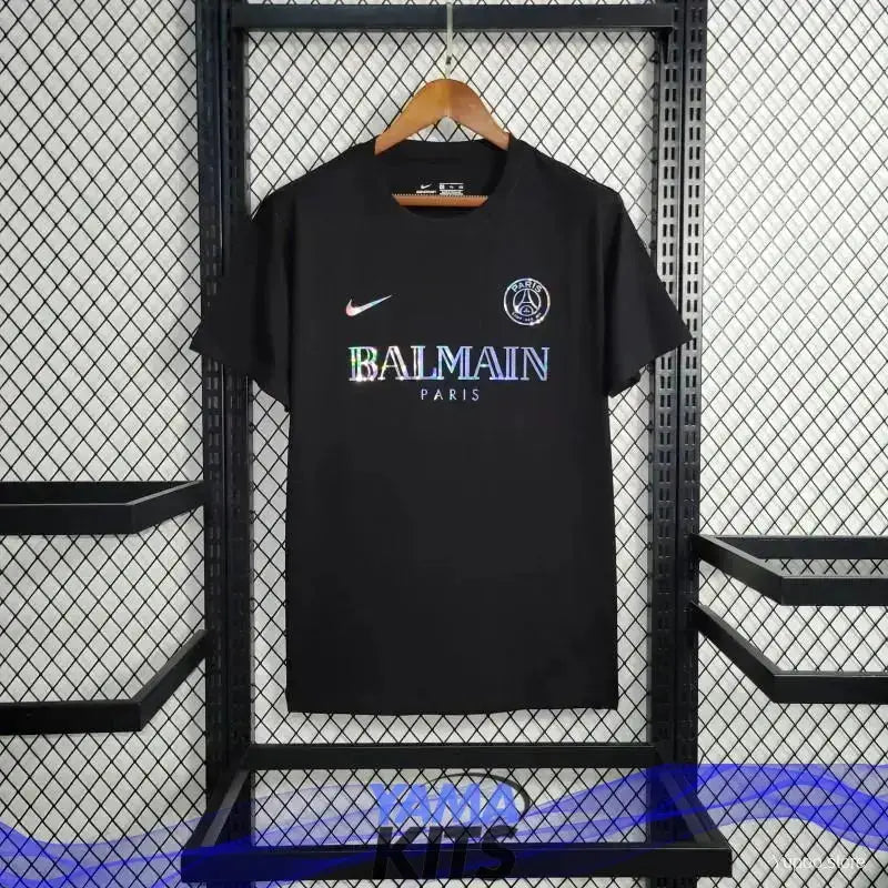 Maillot Paris SG "Balmain,Noir" Concept 2023/2024 YamaKits Foot