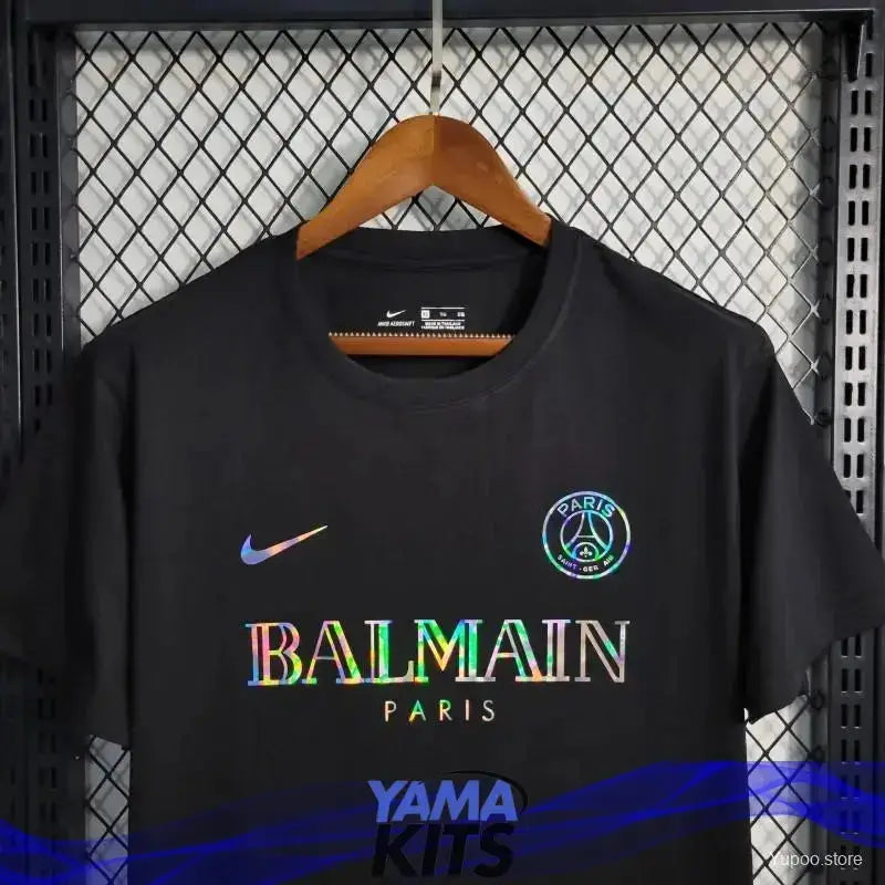 Maillot Paris SG "Balmain,Noir" Concept 2023/2024 YamaKits Foot