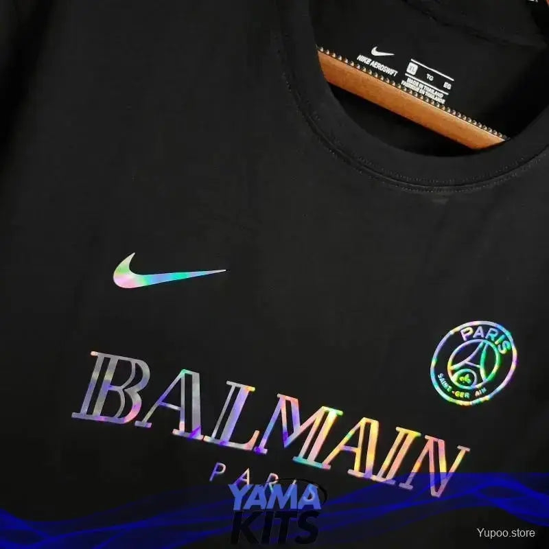 Maillot Paris SG "Balmain,Noir" Concept 2023/2024 YamaKits Foot