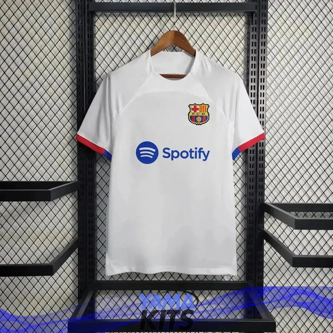 Maillot Extérieur du Barcelone « blanc » 2023-2024 YamaKits Foot