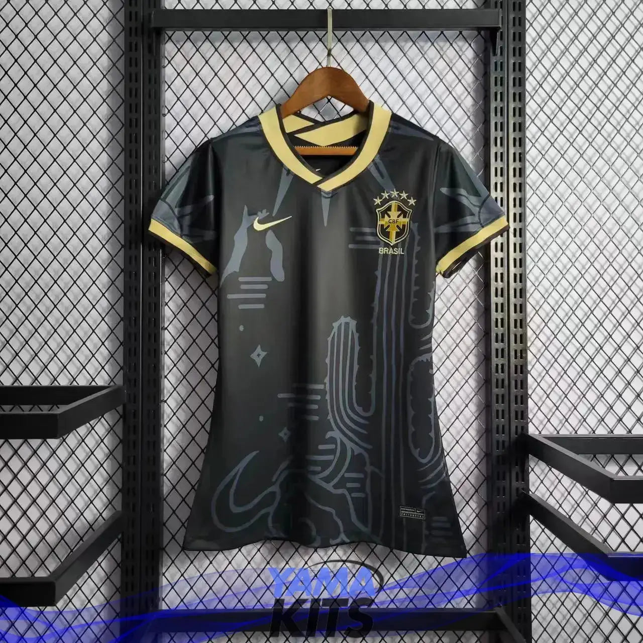 Maillot Femme Brésil Concept « CAPTUS Noir » 2023/2024 YamaKits Foot