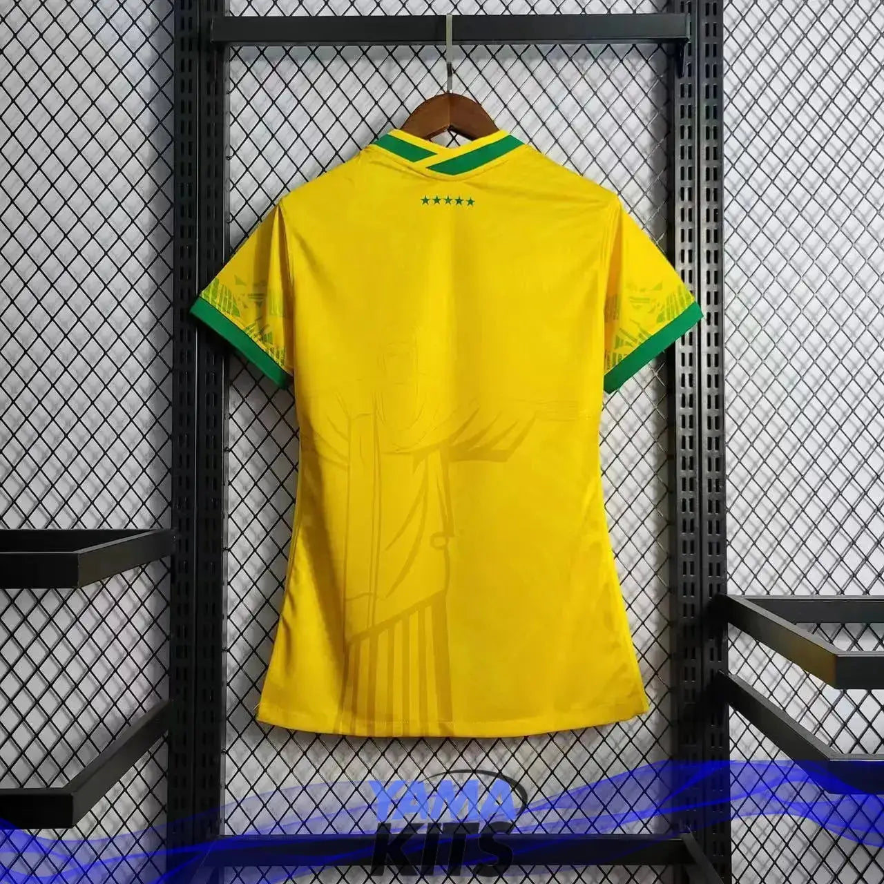 Maillot Femme du Brésil/Brazil Concept Jaune « Christ rédempteur » YamaKits Foot